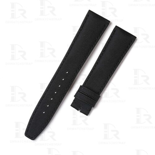 Buy custom IWC Black canvas watch strap 16mm 18mm 20mm 22mm for IWC Portofino / Portuguese / Big Pilot's, replacement watch band for sale