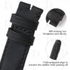 Buy custom IWC Black watch strap 16mm 18mm 20mm 22mm for IWC Portofino / Portuguese / Big Pilot's, replacement watchband for sale