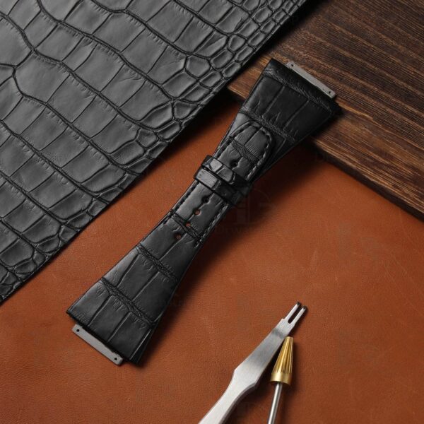 Buy custom Richard Mille RM 016 Black leather strap replacement for sale (1)