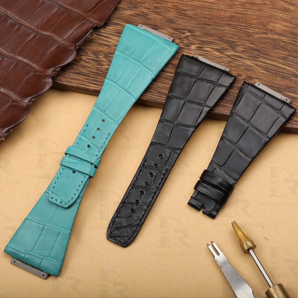 Buy custom Richard Mille RM 016 Tiffany Blue leather straps replacement for sale (2)