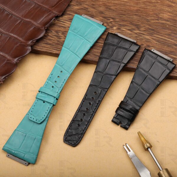 Buy custom Richard Mille RM 016 Tiffany Blue leather straps replacement for sale (2)