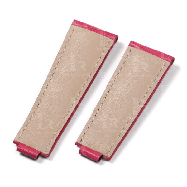 Buy custom Rolex Daytona Pink Lizard leather strap 20mm handmade watch band (2)