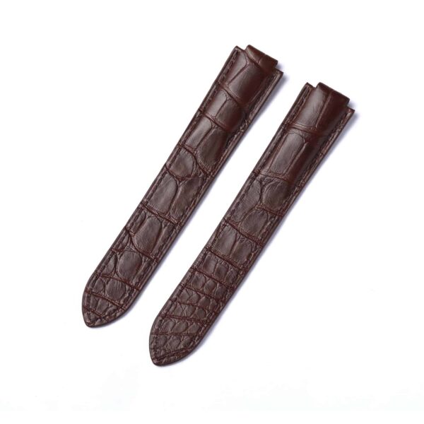 Genuine best quality OEM custom American Alligator brown Belly-scale replacement Cartier Ballon Bleu de watch leather strap & watch band with pin buckle from dr watchstrap for Cartier de Ballon Bleu watches online - Shop the high-end watch straps & watchbands at a low price