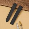 Custom Cartier black leather strap for sale satin watchstraps (2)