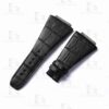 Custom Richard Mille RM 016 Black leather watch straps watchband replacement for sale (1)