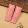 Custom Rolex Daytona Pink Lizard leather strap 20mm handmade watchbands