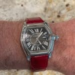 Custom black elastic strap for Richard Mille watch