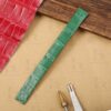 Custom Amerian alligator High-gloss Green leather watch straps & watch bands replacement for Piaget Miss Protocole luxury watch (2)