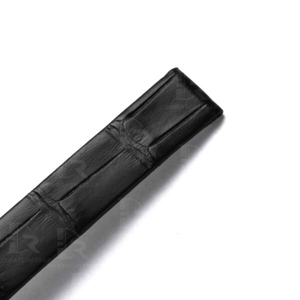 Black genuine alligator leather material