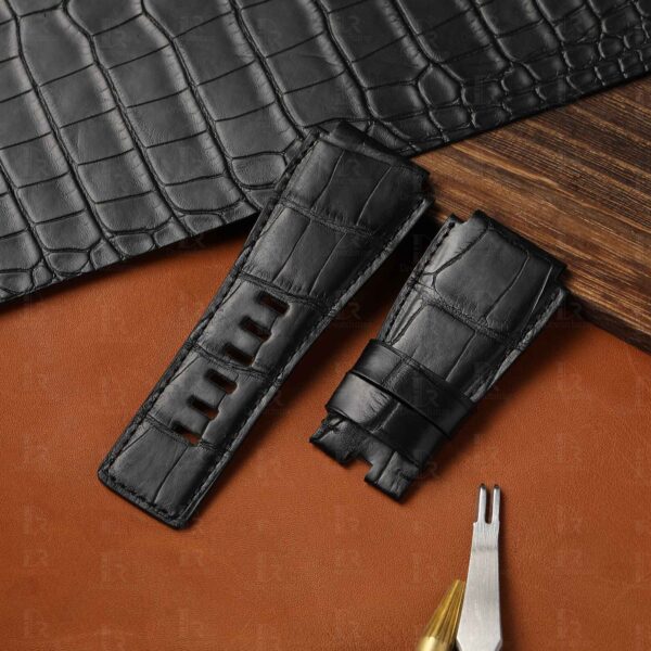 Custom genuine alligator leather watch straps for Bell & Ross watches online