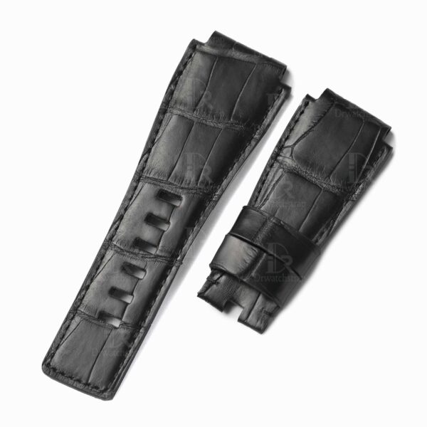 Custom soft and pliable genuine alligator leather watch straps online for Bell & Ross