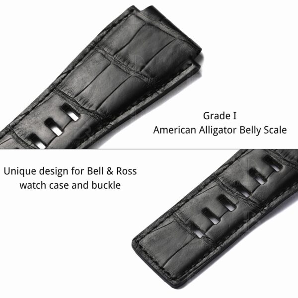 Genuine alligator leather watch straps for Bell & Ross watches online