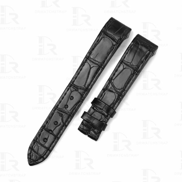 Genuine alligator belly-scale leather watch strap for Jaeger LeCoultre JLC Reverso squadra
