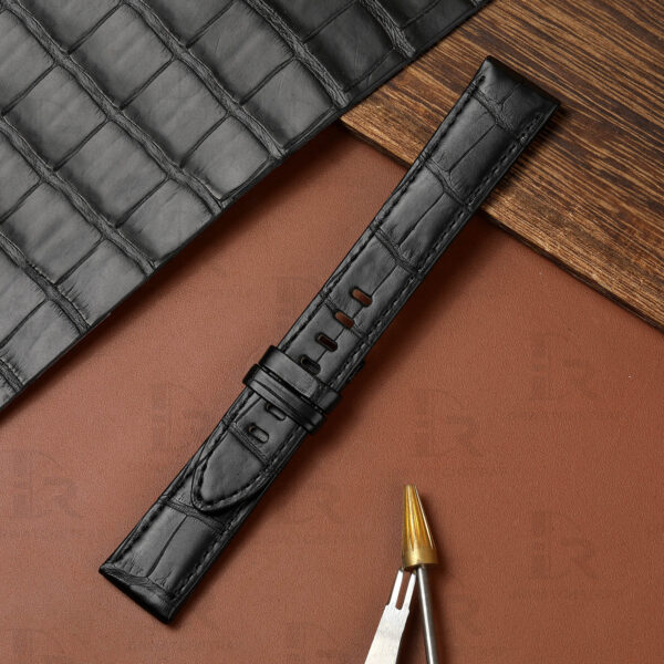 Sofe and Pliable alligator leather watch strap for Montblanc Timewalker luxury watch