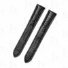 High-end quality Black lizard leather watchband for Cartier Tank
