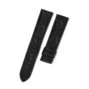 Custom replacement Black Epsom leather strap for Cartier Tank & Ronde Sole luxury watch