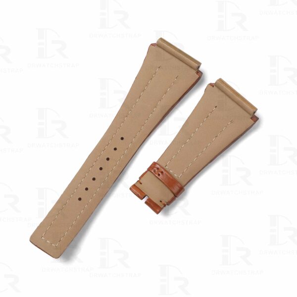 Custom replacement alligator leather watch strap for Bvlgari Ergon chronograph watch