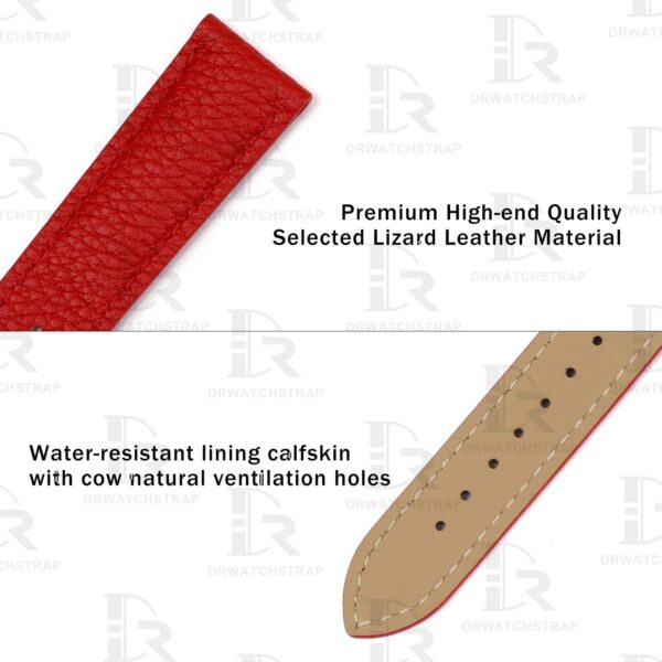 High quality Epsom material and water-resistant calfskin linning leather strap replacement for Cartier Tank