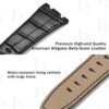 Buy custom Audemars Piguet GMT Perpetual Calendar Black leather watch band 23mm 26mm 28mm 30mm handmade for sale