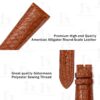 Buy custom Patek Philippe Grand Brown leather strap 19mm 20mm 21mm handmade for sale