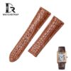 Custom cartier tank must de Cartier Quick Release Brown leather watch band 16mm 17.5mm 18mm 20mm 23mm handmade for sale (1)