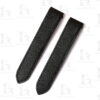 Black Epsom leather watch strap replacement for Cartier Roadster