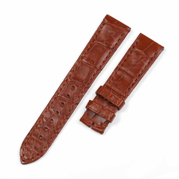 Buy Custom Quickswitch alligator Brown leather watch band replacement for Cartier Santos Dumont medium large watch