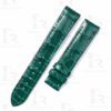 Buy Custom Quickswitch alligator High gloss Green leather watch strap replacement for Cartier Santos Dumont 17.5mm medium large watch