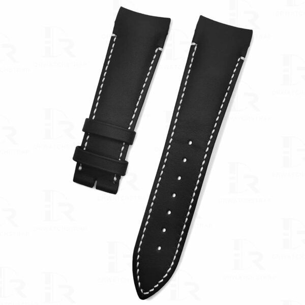 Custom Black replacement leather watch band for Breguet Type XX XXI XXII 3810 luxury watch