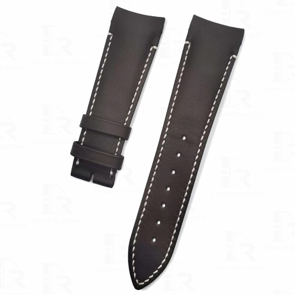 Custom Black replacement leather watch band for Breguet Type XX XXI XXII 3810 luxury watch