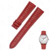 Premium red calfskin leather watch strap for Omega Speedmaster watch