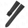 Flat end Black calfskin Omega Speedmaster leather watch strap