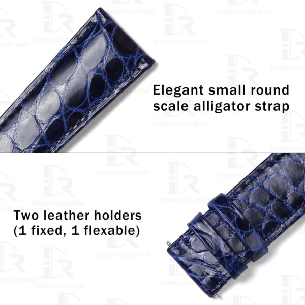 Bey Custom Grand Seiko Heritage Collection Blue leather Watch Strap 22mm handmade for sale (2)