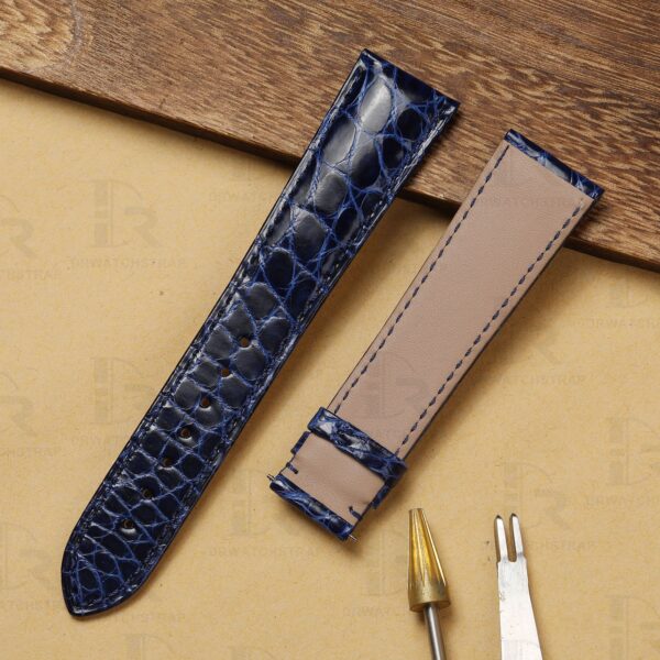Bey Custom Grand Seiko Heritage Collection Blue leather WatchStraps22mm handmade for sale (2)