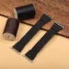 Buy custom Apple iphone Black Elastic Watch strap 38mm 40mm 42mm 44mm handmade for sale (2)