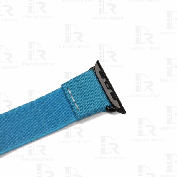 Buy custom Apple iphone watch Blue Elastic straps 38mm 40mm 42mm 44mm handmade for sale