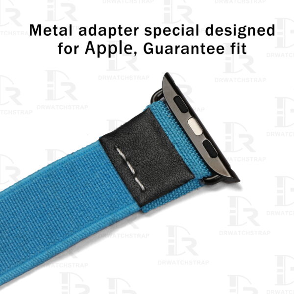 Buy custom Apple iphone watch Blue Elastic watch bands 38mm 40mm 42mm 44mm handmade for sale (2)