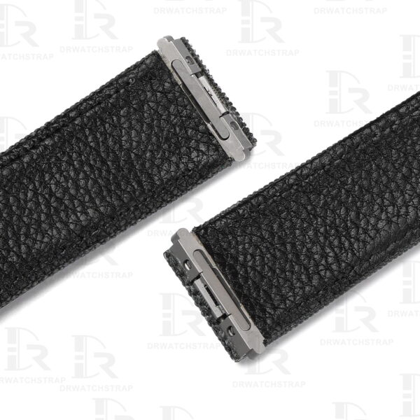 Buy custom Cartier Santos Black nylon straps 21mm 19mm handmade for sale (3)