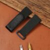 Buy custom Cartier Santos Black velcro nylon watch band 21mm 19mm handmade strap for Santos de Cartier Large 40mm Medium 35mm