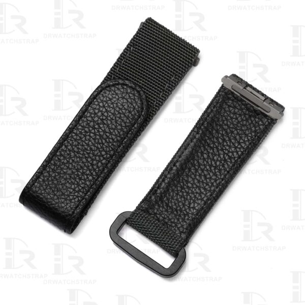 Buy custom Cartier Santos Quick switch Black nylon velcro straps 21mm 19mm handmade watch band for sale (1)