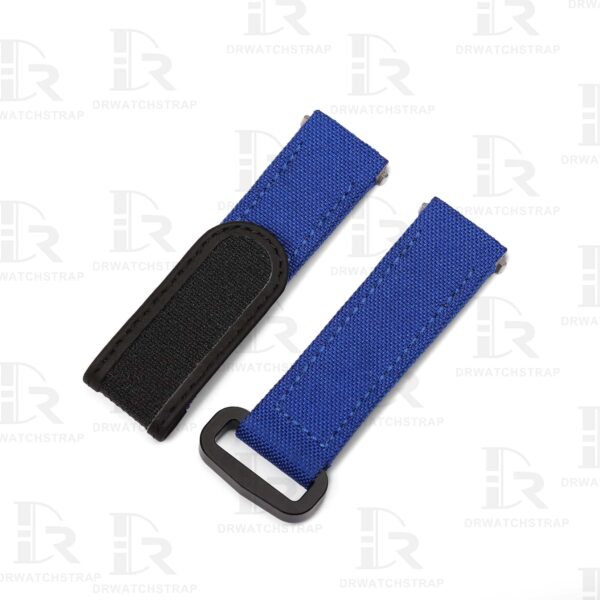 Buy custom Cartier Santos Blue nylon watch band 21mm 19mm handmade for sale