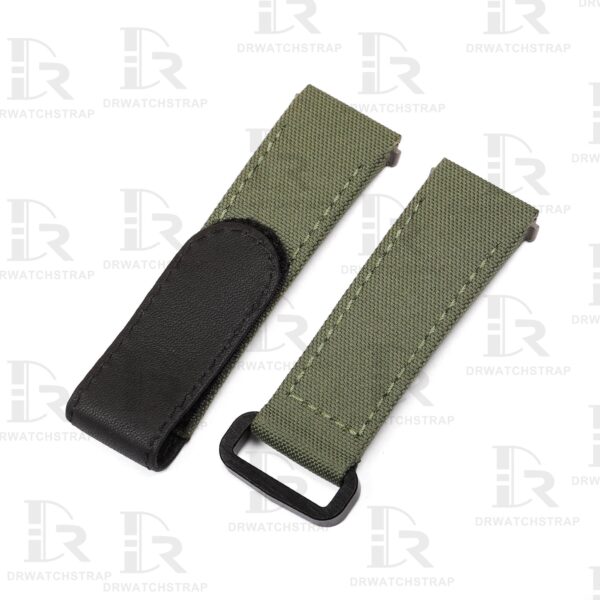 Buy custom Cartier Santos Oliver Green nylon watch band 21mm 19mm handmade for sale