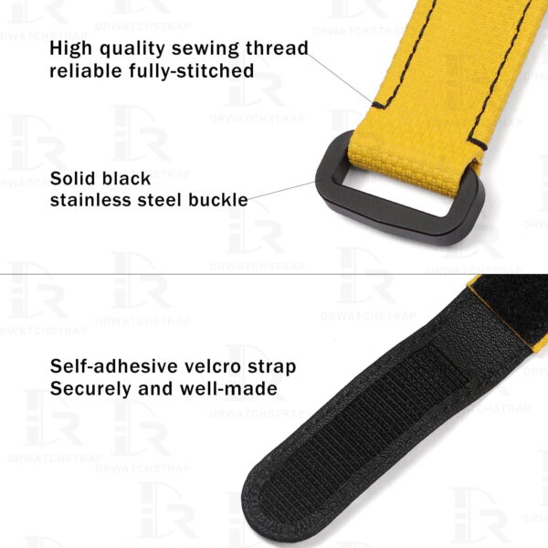 Buy custom Rolex DIW Daytona Yellow Rubber watch strap 20mm handmade for sale (2)