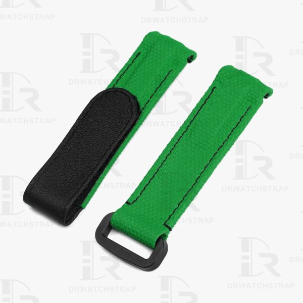 Buy custom Rolex DIW Daytona Green Rubber carbon watch bands 20mm handmade for sale