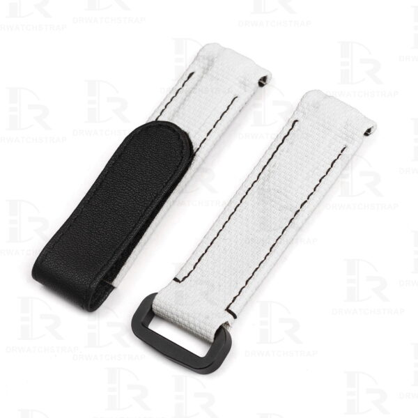 Buy custom Rolex DIW Daytona White Rubber carbon watchbands 20mm handmade for sale