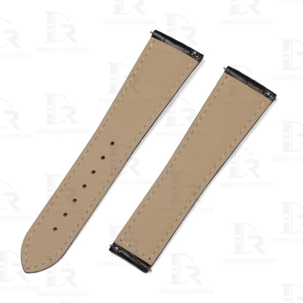 Buy Custom Cartier Tank quick release Black leather strap 23mm handcrafted for sale (3)