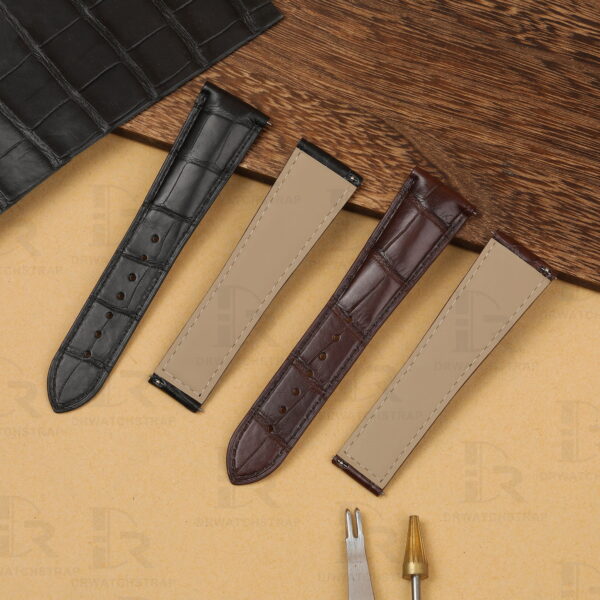 Buy Custom Cartier Tank Must quick release Brown leather watch straps 23mm handmade for sale (3)