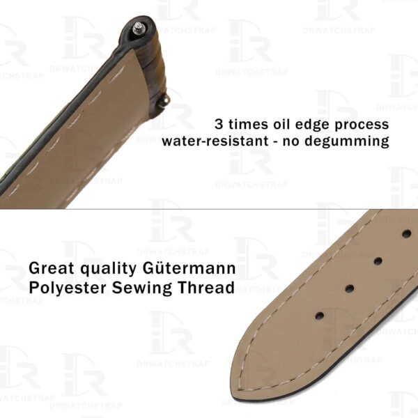 Buy Custom Cartier Tank quick release Brown leather straps 23mm handcrafted for sale (4)