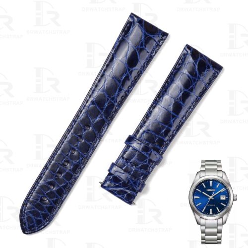 Buy Custom Citizen Collection Citizen Watch Blue leather watch band 22mm handmade for sale (1)
