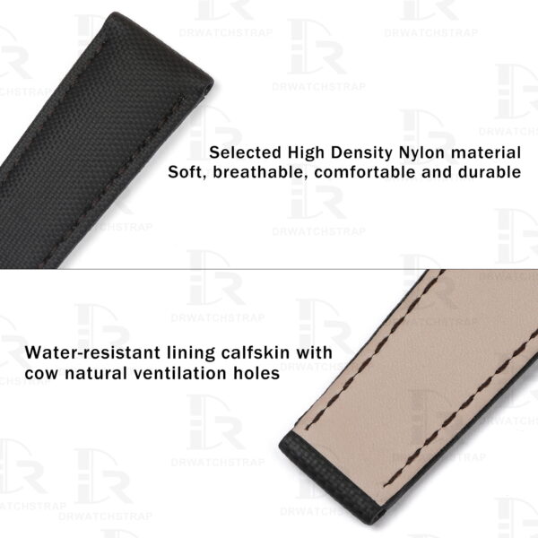 Buy custom Rolex Black nylon straps 20mm handmade for Rolex sale (2)
